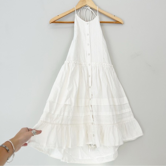 Free People Desert Days mini halter dress white NWT - Picture 3 of 16